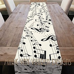 Music notes table runner