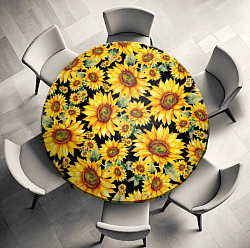 Sunflower round tablecloth