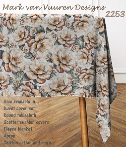 Beautiful flower tablecloth
