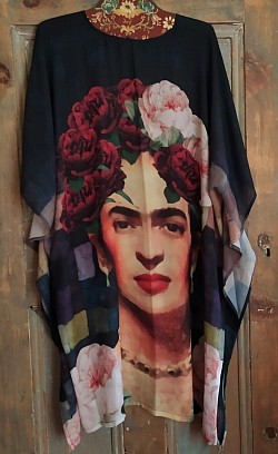 Frida Kahlo Chiffon caftan - One size fits all - R465.00