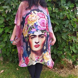 Frida Kahlo Chiffon caftan - One size fits all - R465.00