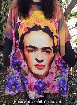 Frida Kahlo Chiffon caftan - One size fits all - R465.00