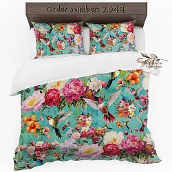 Birds and flowers Duvet cover set