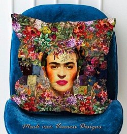 Frida Kahlo floral scatter cushion covers