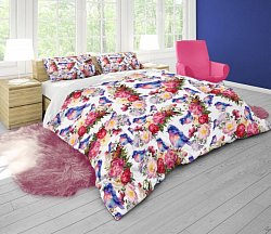 Birds and flowers Duvet cover set