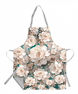White flower apron