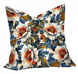 Blue and orange scatter cushion cover
