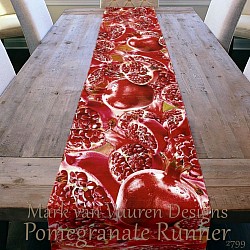 Pomegranate table runner
